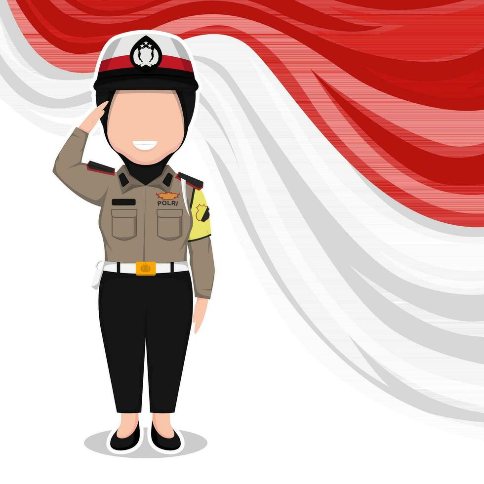 cute police character cartoon vector