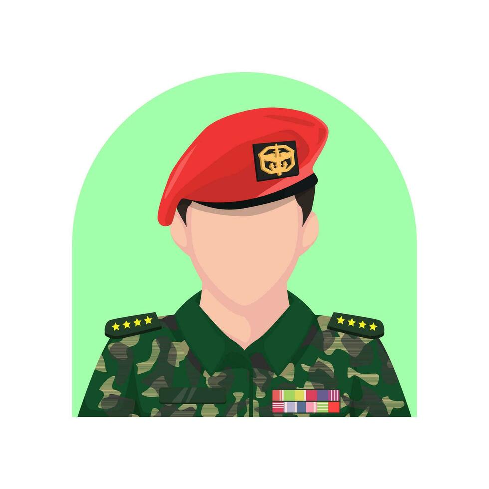 Ejército dibujos animados y Ejército icono. ilustración vector diseño