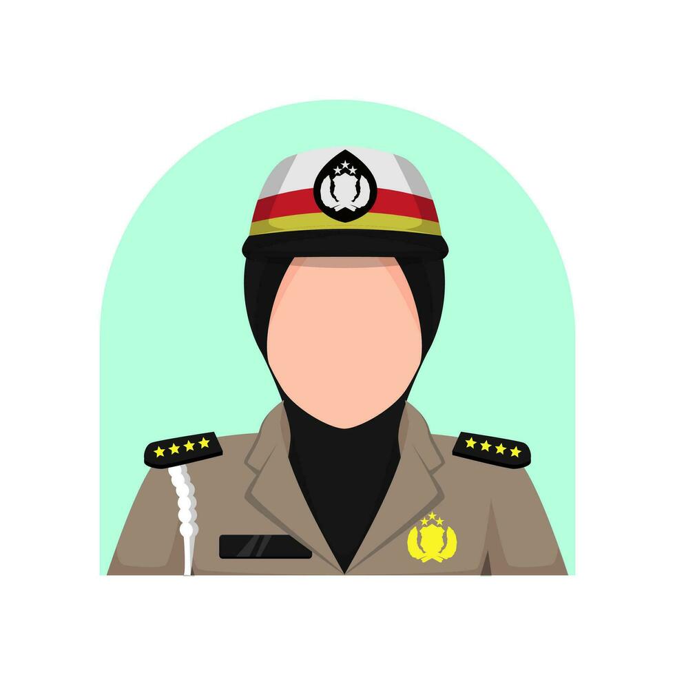 policía mujer dibujos animados y policía icono. ilustración vector diseño