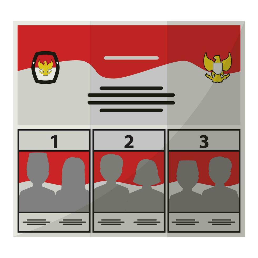 indonesio presidencial elección papel ilustración vector