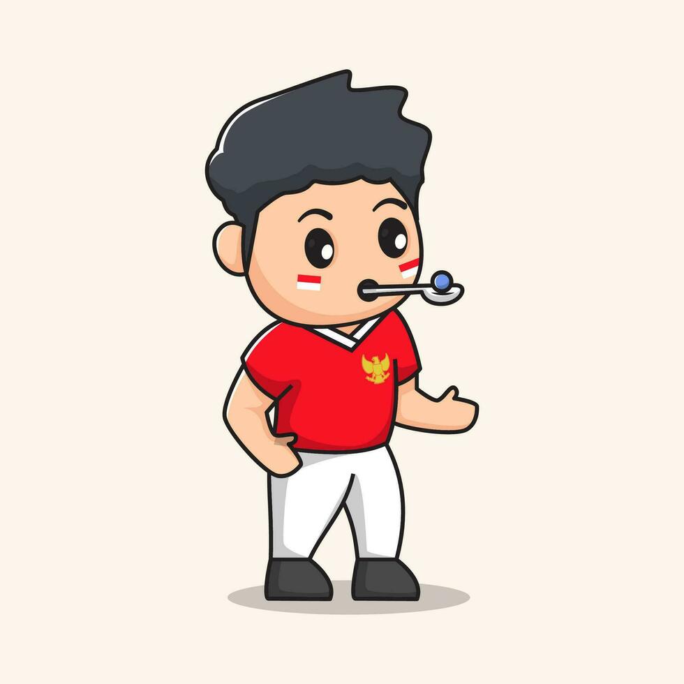 marbles contest. flat character vector. Indonesian Independence day vector