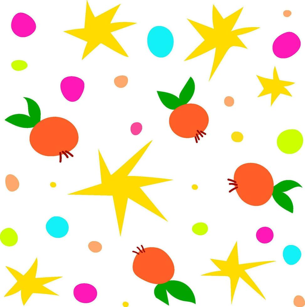 Cute summer seamless pattern with cranberries esigns. Vector flat illustration