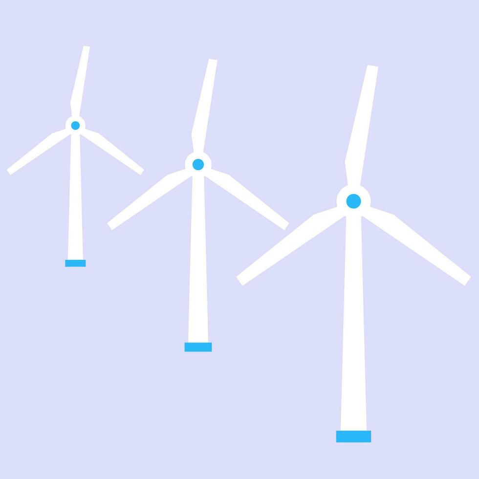 Wind turbine icon. Windmill silhouette. Modern flat icon in stylish colors. vector