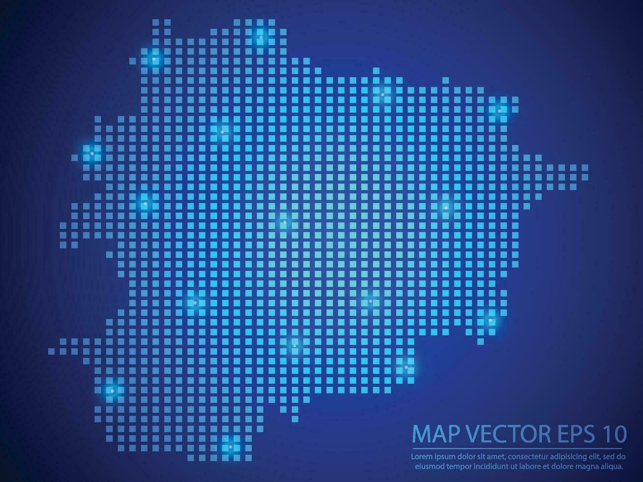 square point map blue color,Andorra map with light on blue background vector