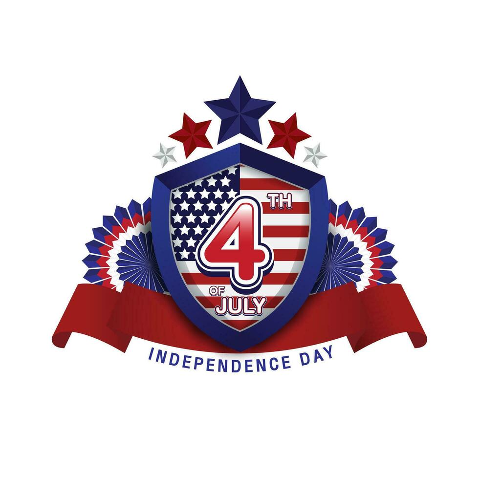 Happy Independence Day, USA, 4 Th Of July. Vector Illustration.