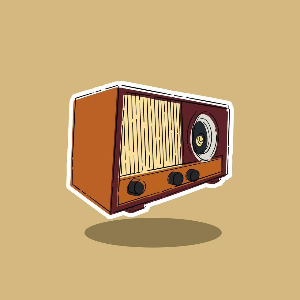 old radio compo vector illustration design