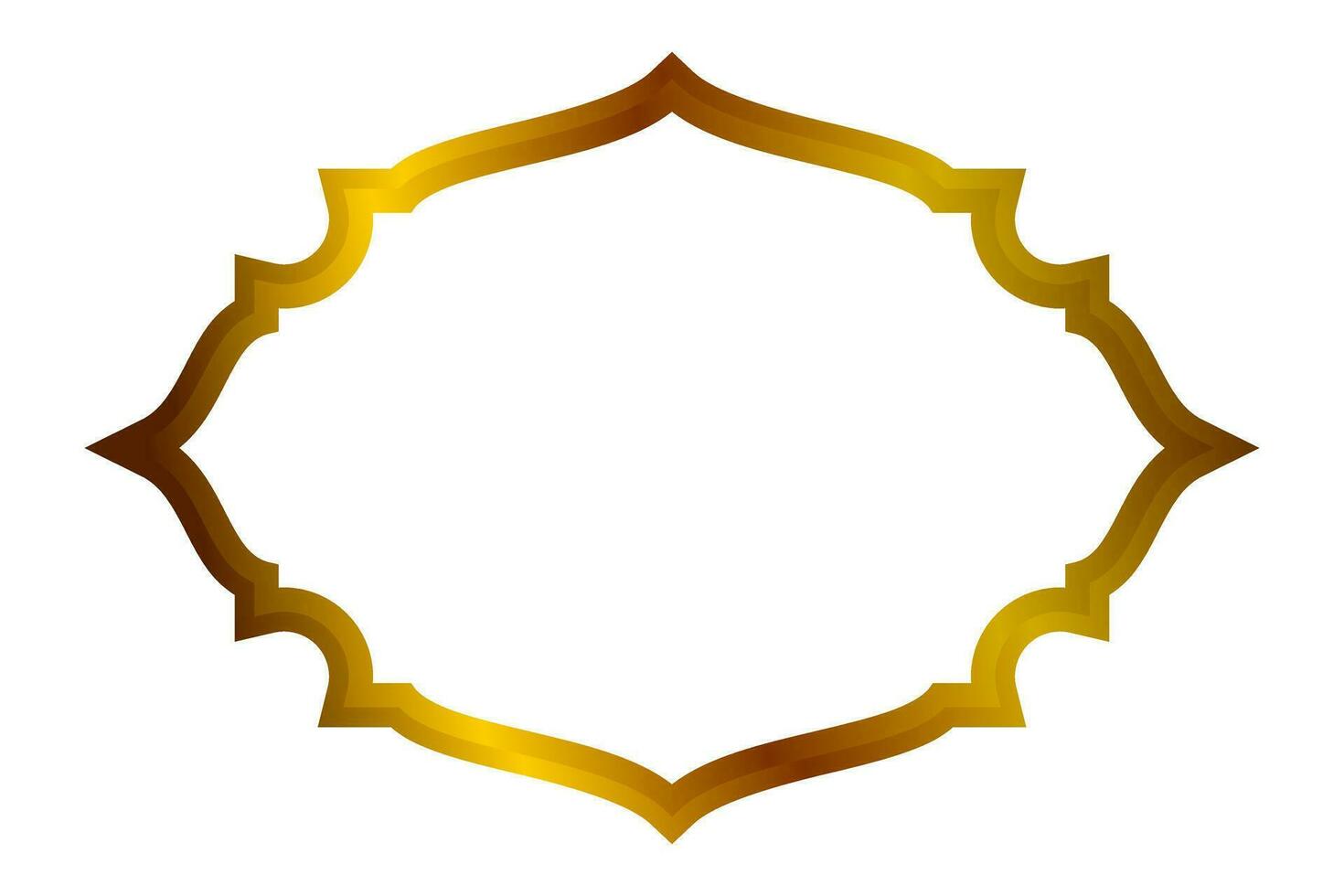 gold frame islamic vector