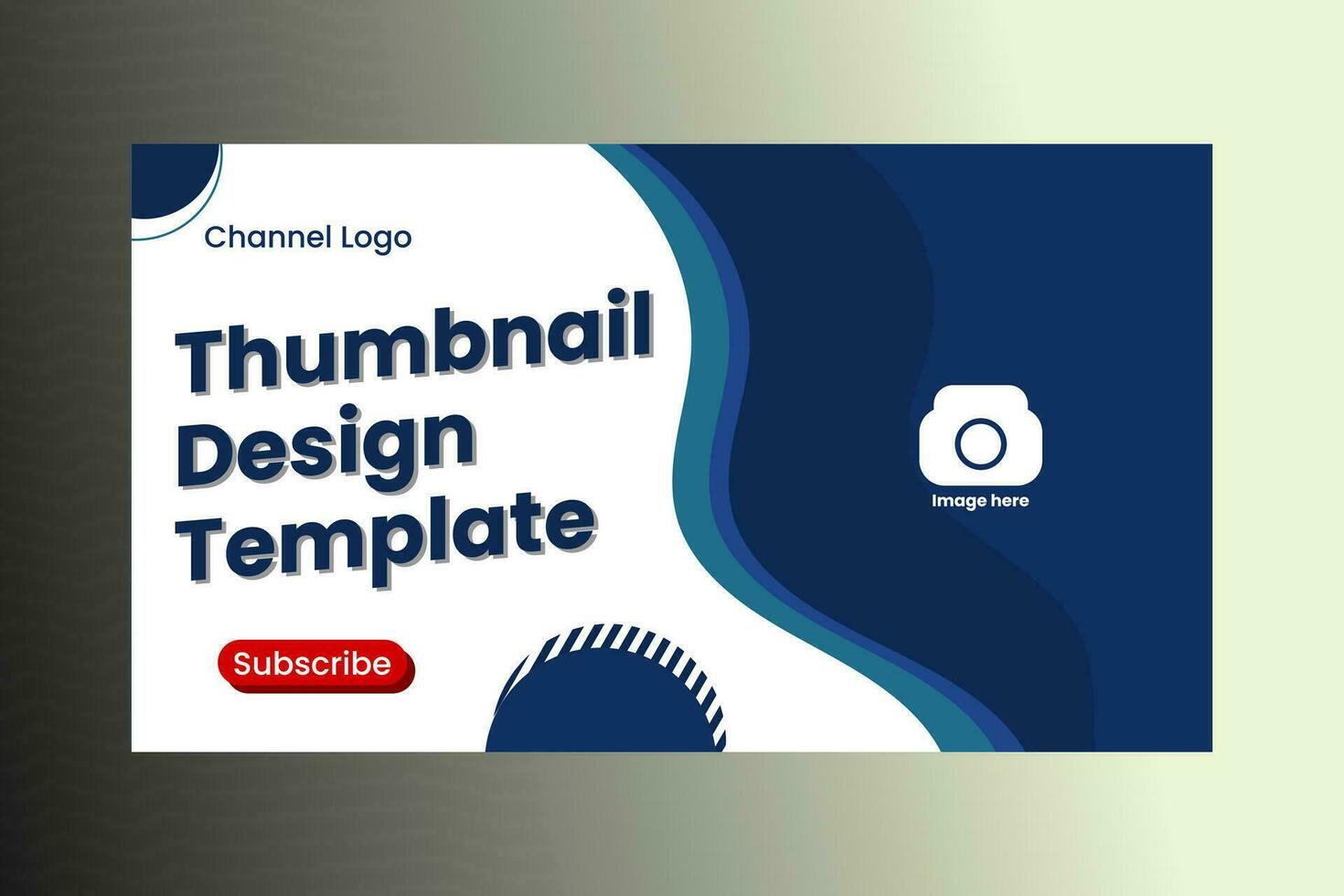 youtube thumbnail template. vector