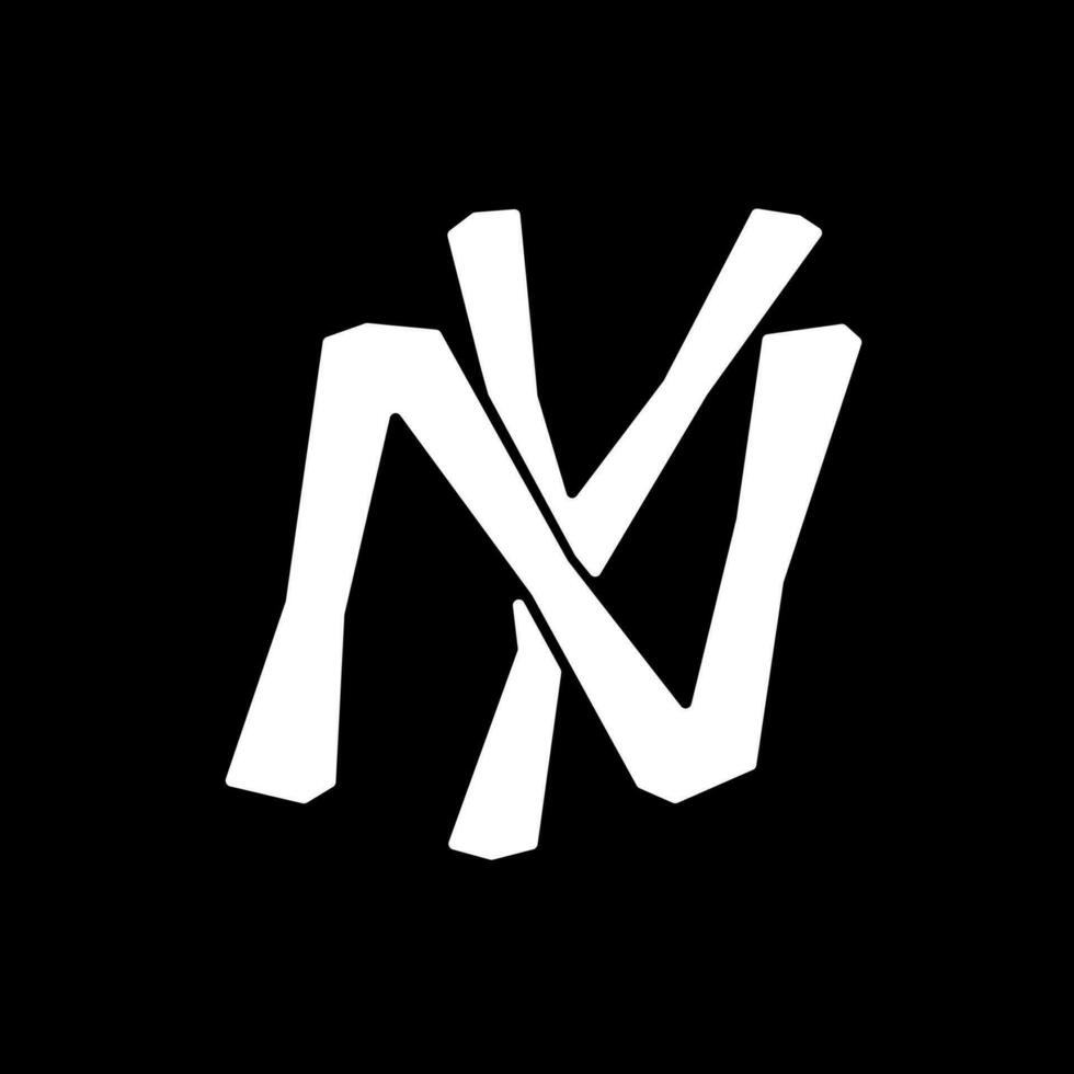 nuevo York emblema, blanco letras norte y y en negro fondo, vector ilustración para web, imprimir, tela.