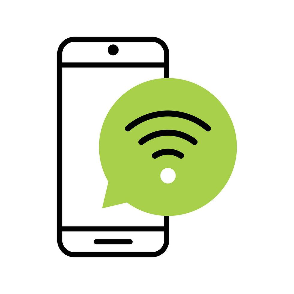 wireless network wi-fi flat icon vector