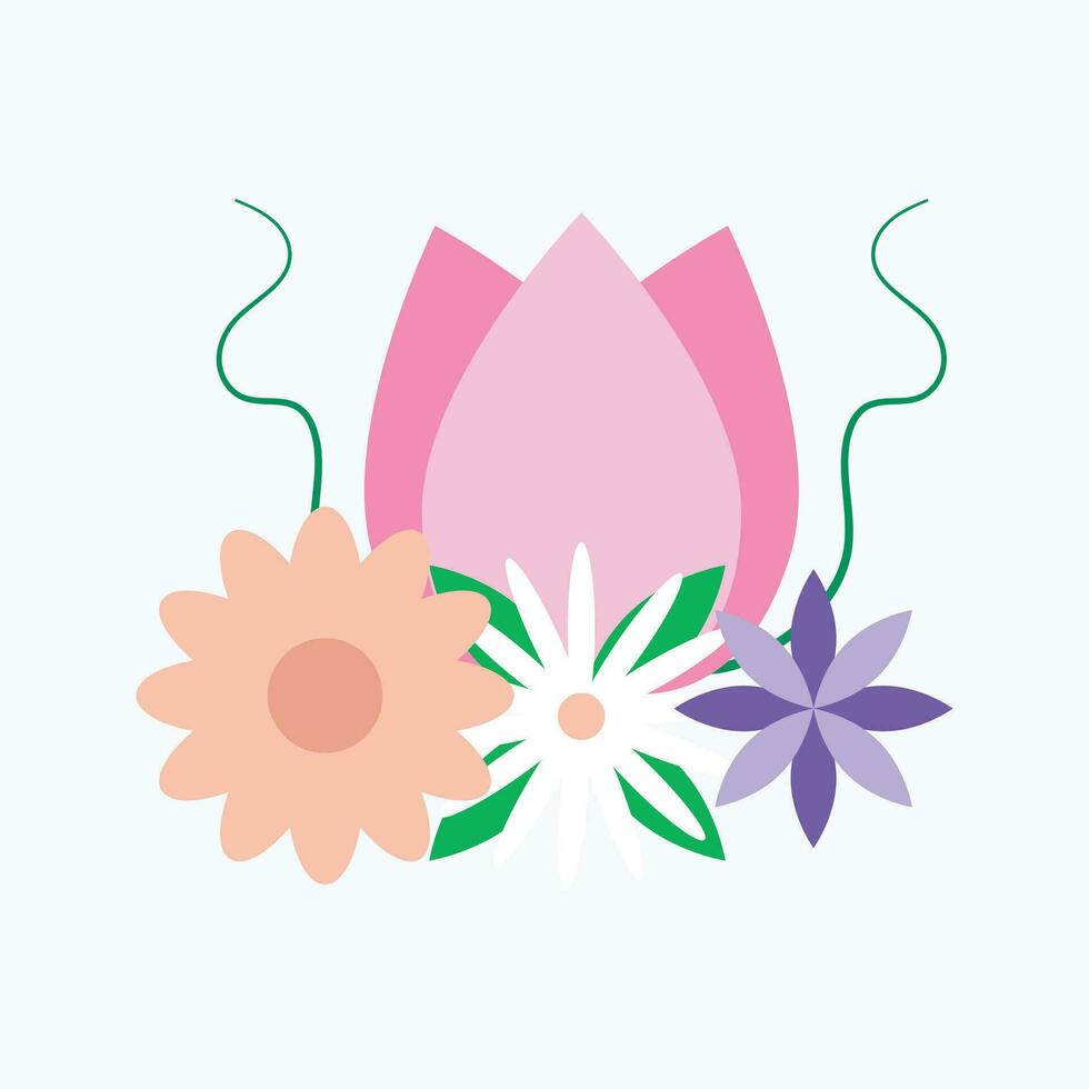 set of abstract colourful floral flower vector
