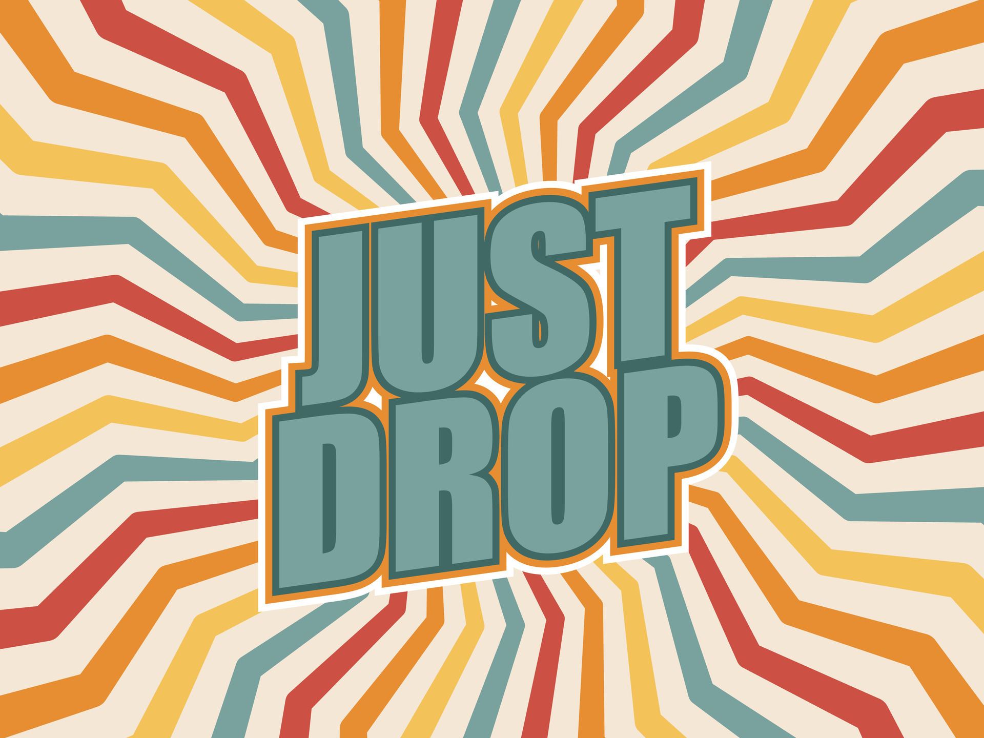 colorful retro vector background says it just drop 25744753 Vector Art