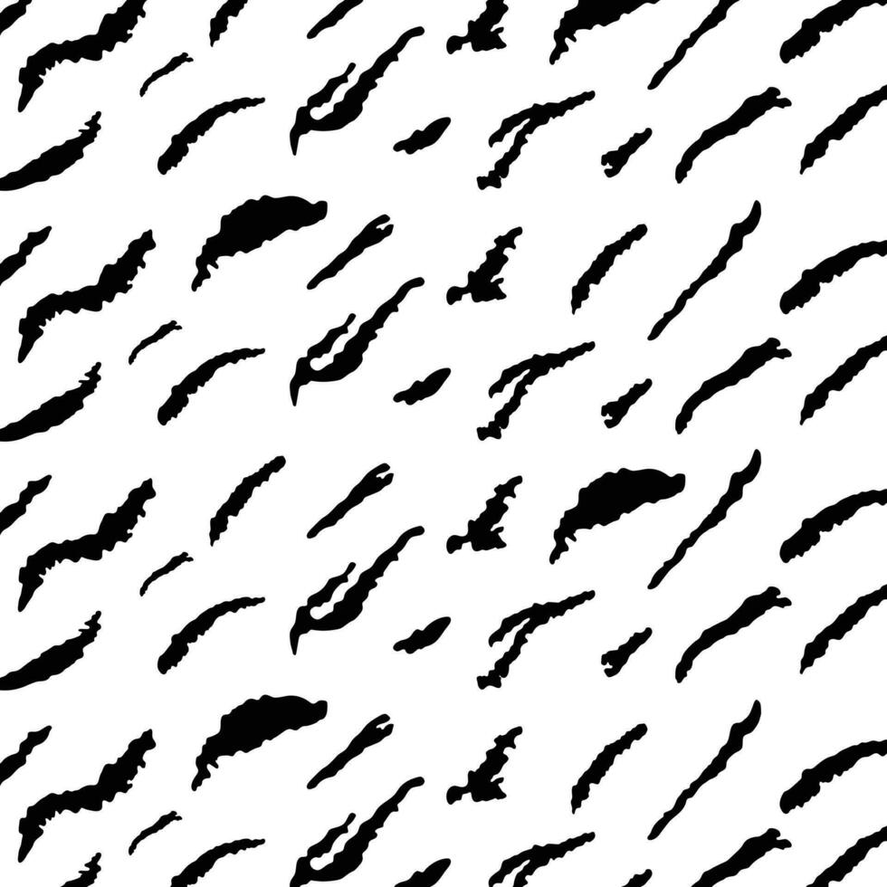 Black tiger print pattern animal seamless. Tiger skin abstract for printing, cutting, and crafts Ideal for mugs, stickers, stencils, web, cover, wall stickers, home decorate and more. vector
