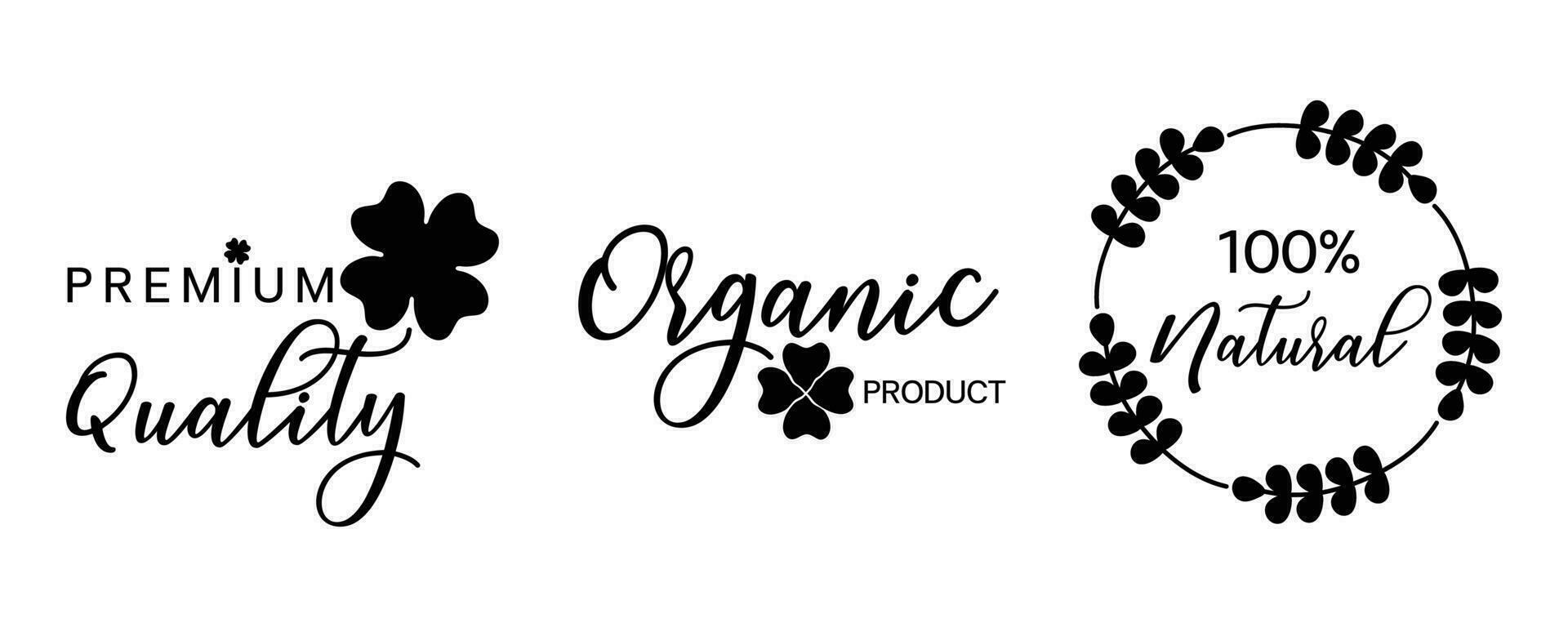 Organic food, natural product, healthy life and farm fresh for food and drink promotion. vector