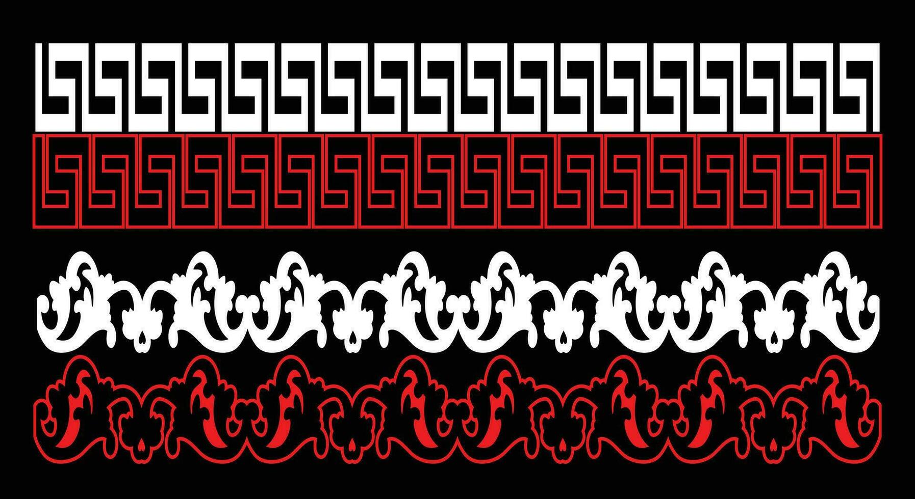 Decorative wall panels set Jali design CNC pattern, laser cutting pattern, router CNCcutting. vector