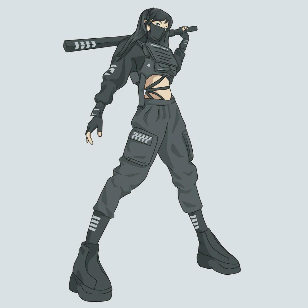 illustration vector graphic of men and girl in good style