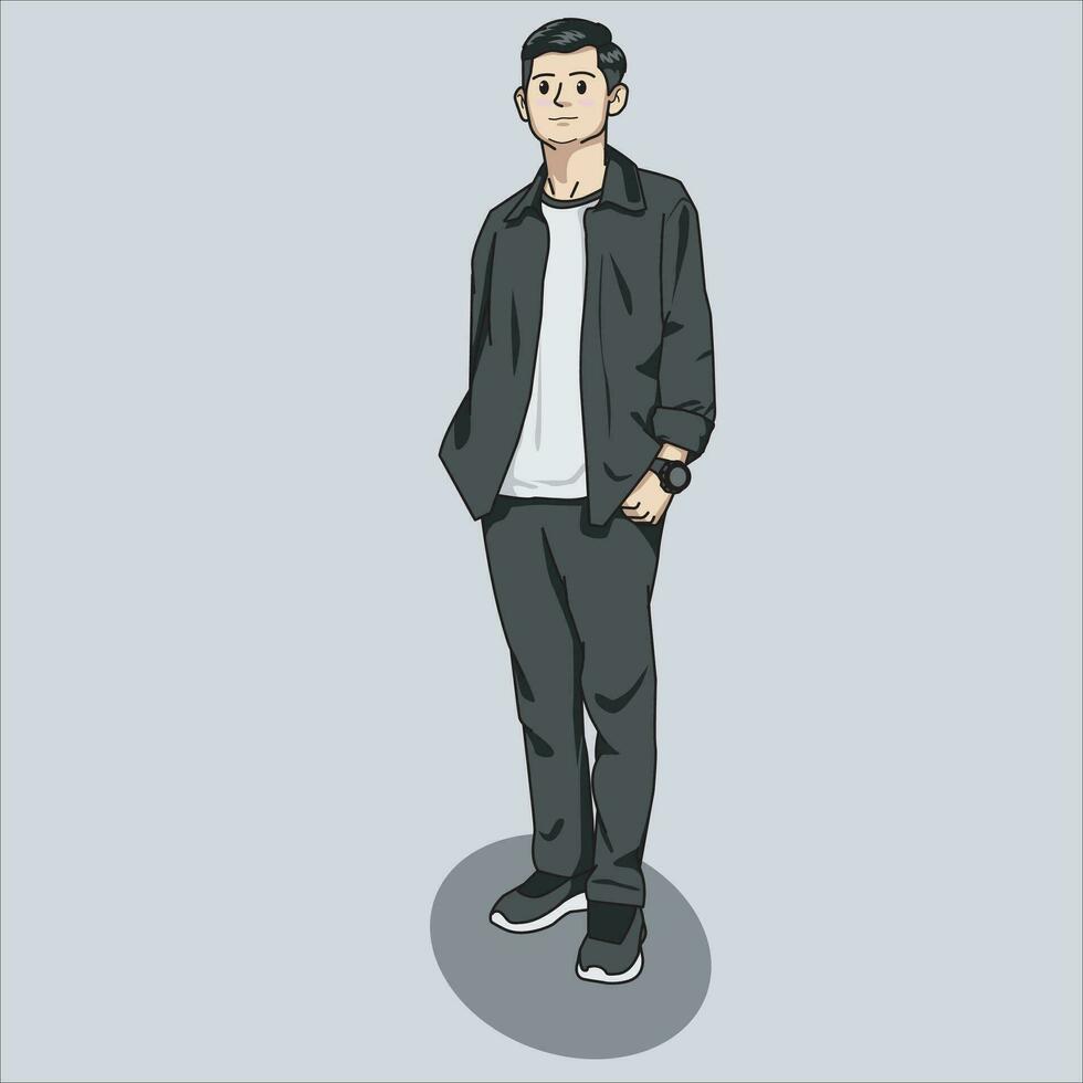 illustration vector graphic of man in good style perfect for design