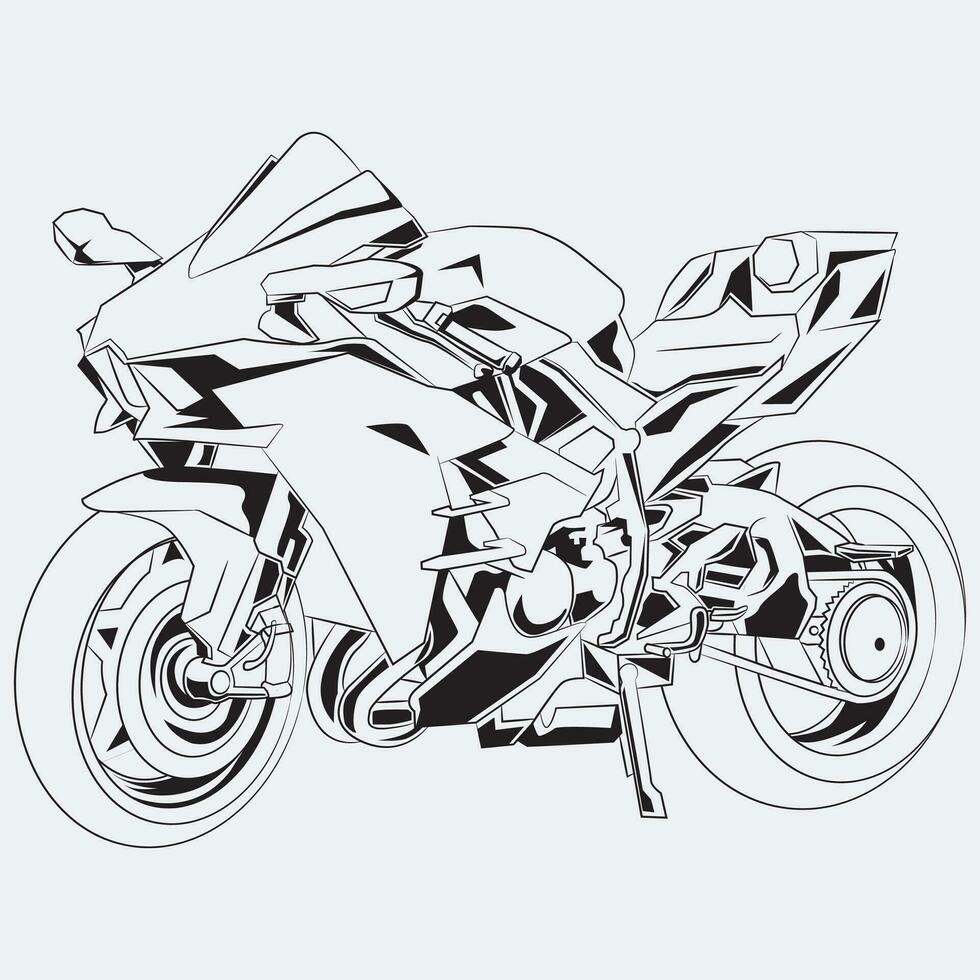 illustration vector graphic of vintage motor