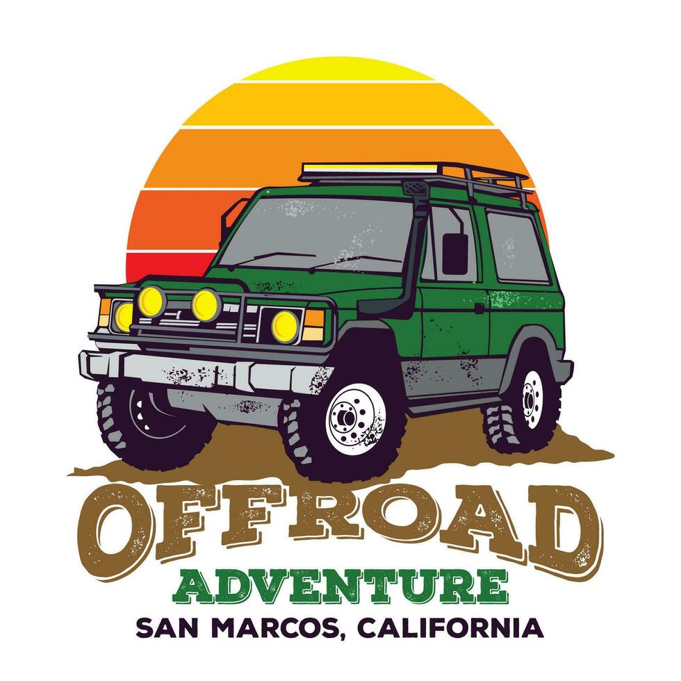 Off road vehicle vector illustration, good for off road club logo and t shirt design