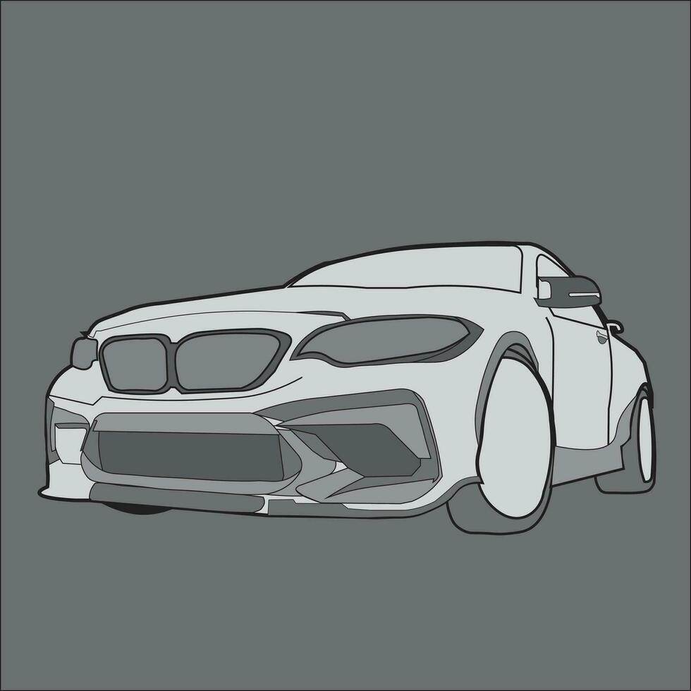 3d ilustración logo vector diseño. deporte coche. con un oscuro color y antecedentes. frente a adelante. tecnología. adecuado para logotipos, carteles, camiseta diseños, conceptos, iconos, promociones, edición.