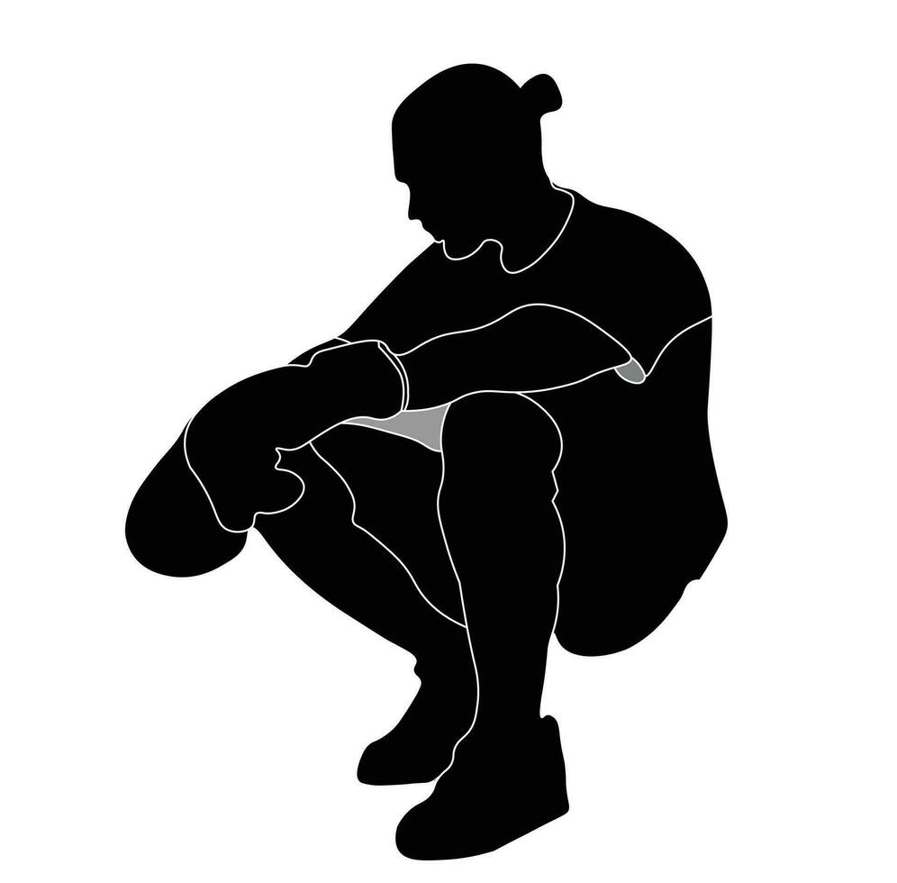 3d illustration vector logo design.silhouette of a boxing player squatting. Boxing sport. famous athlete. suitable for logos, posters, t-shirt designs, icons, concepts, boxing ads.