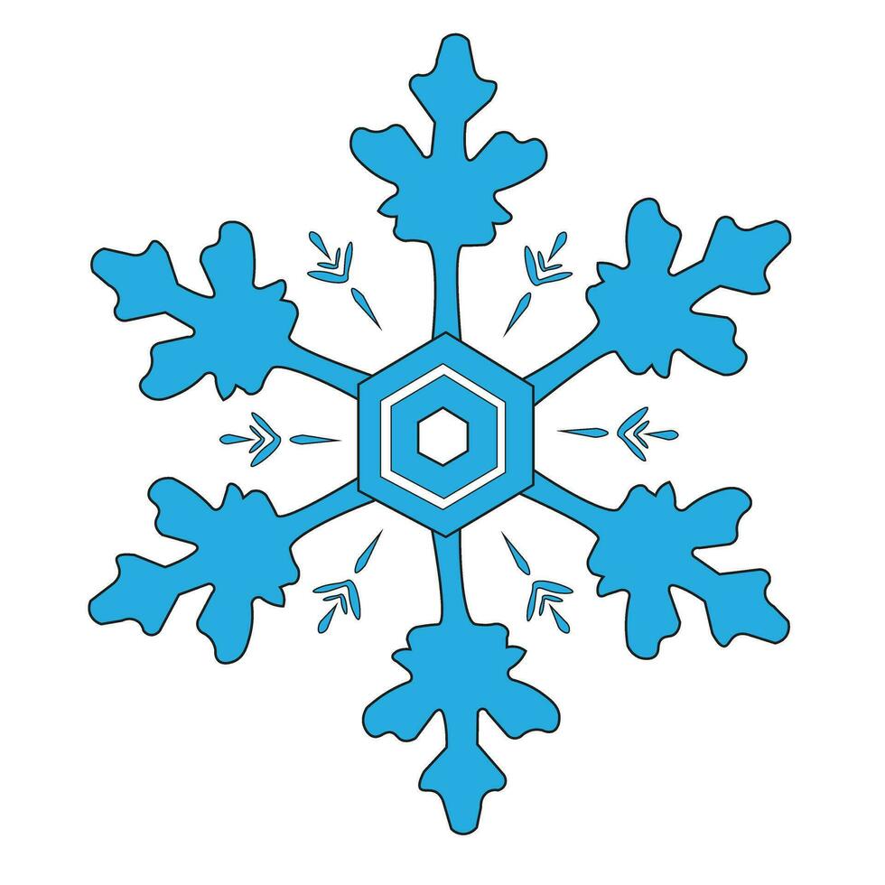 3d logo design vector illustration. blue snowflakes