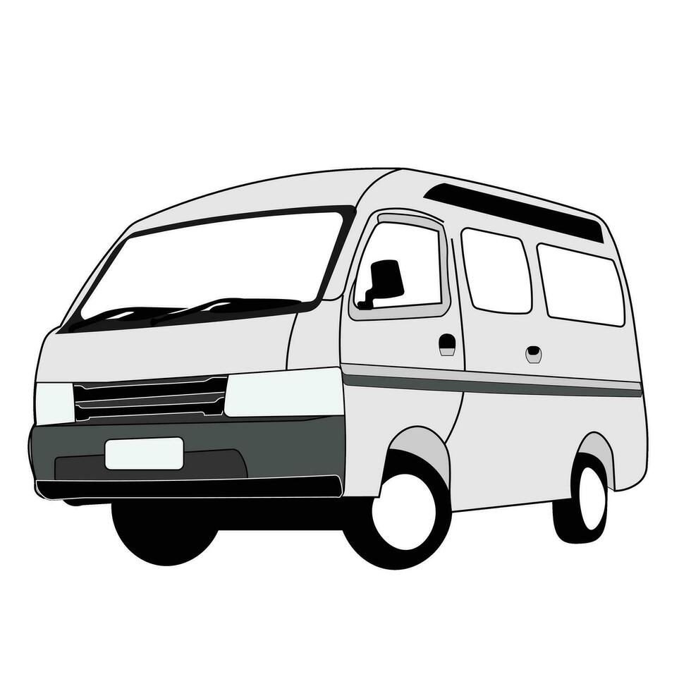 car silhouette logo vector illustration for campervan. automotive. holiday. suitable for logos, emblems, elements, icons, t-shirt designs, websites, posters, flyers, promotions.