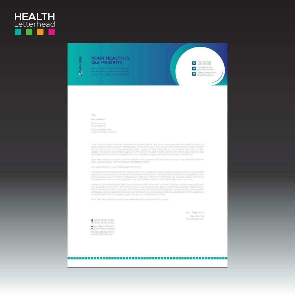 letterhead design for any best use vector