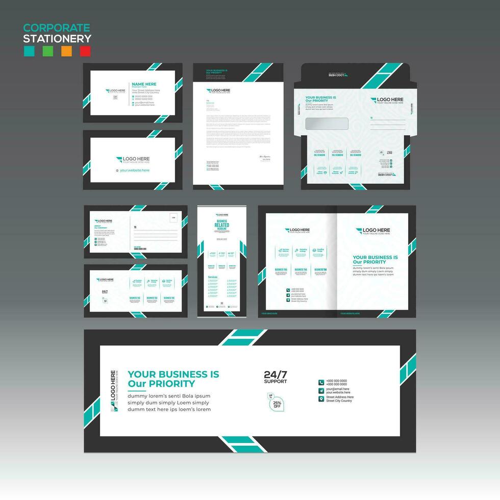 Health print Stationary design for medical vector