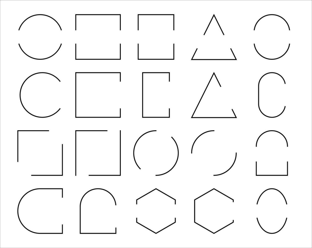 sencillo geométrico logo marco vector