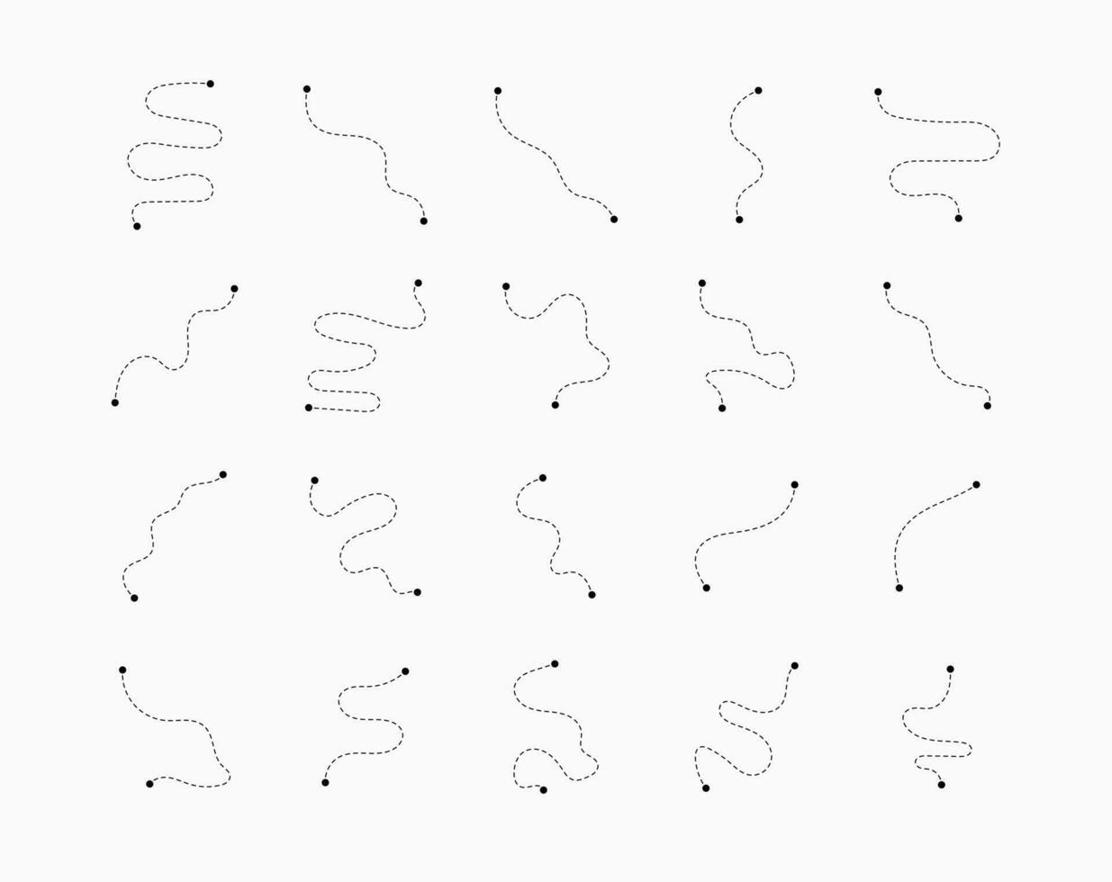 Route Journey Travel Dashed Line Path Vector