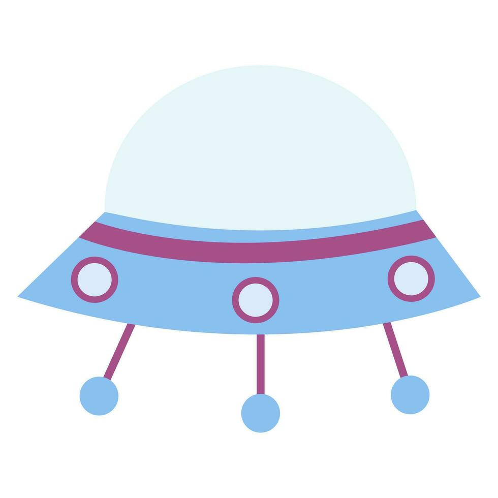 Flying saucer, UFO.. Vector illustration on a white background.