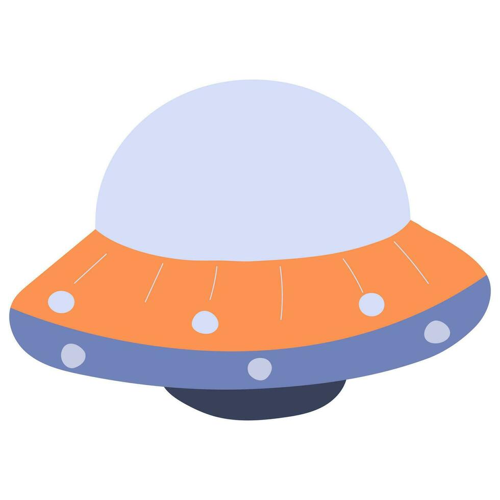 Flying saucer, UFO.. Vector illustration on a white background.