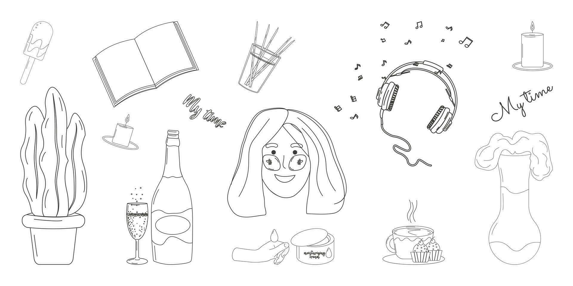 My time is an opportunity to relax. vector