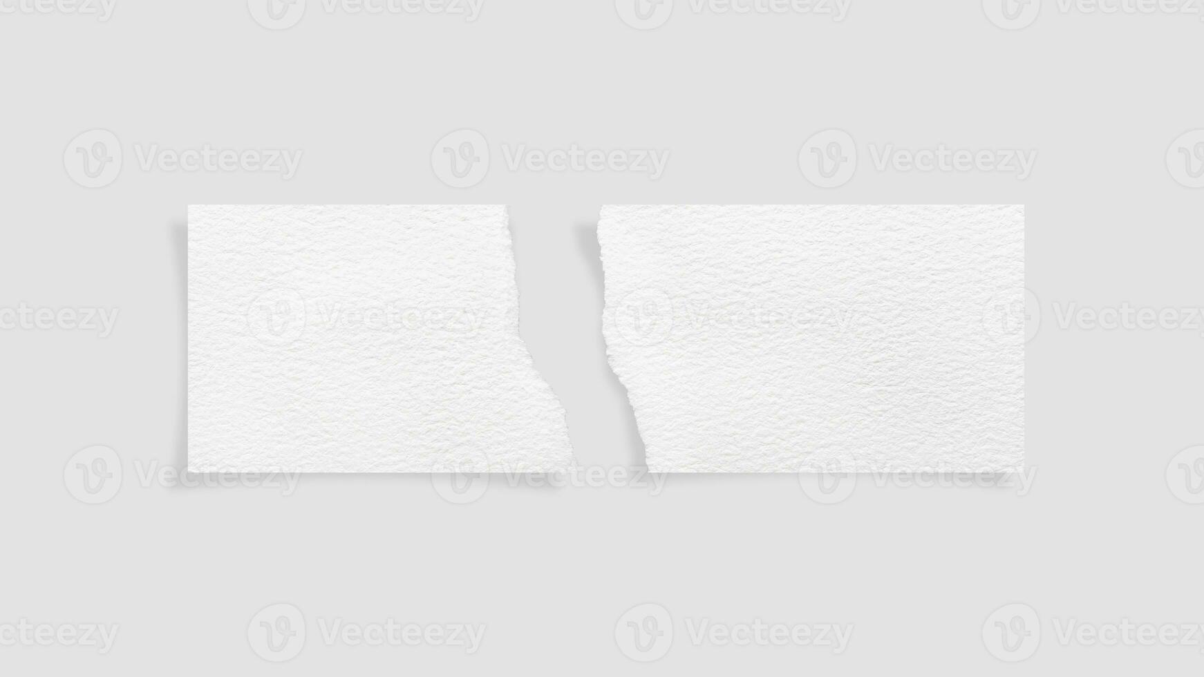 Torn paper edges. Ripped paper texture. Paper tag. White paper sheet for background with clipping path. Close up. photo