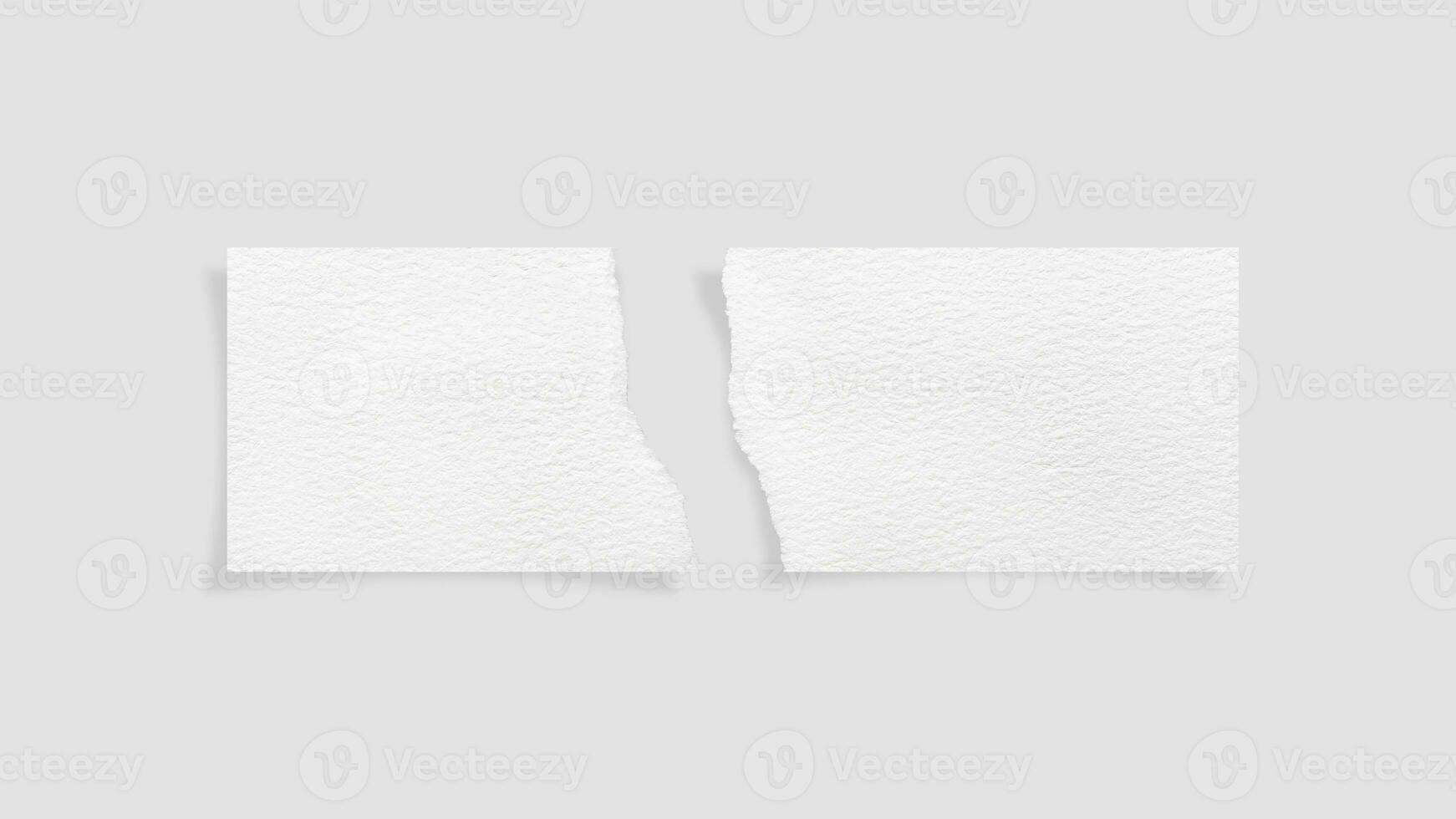 Torn paper edges. Ripped paper texture. Paper tag. White paper sheet for background with clipping path. Close up. photo