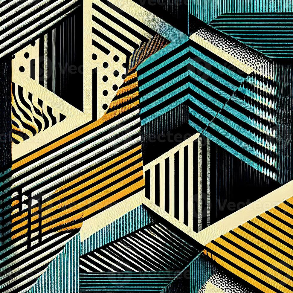 Abstract line pattern illustration graphic use for template background. . photo