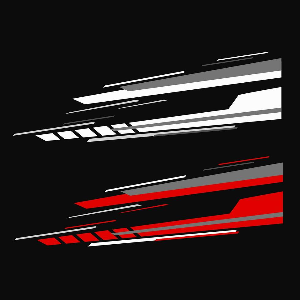 Rally Car Wrap design. Graphic abstract stripe racing vector