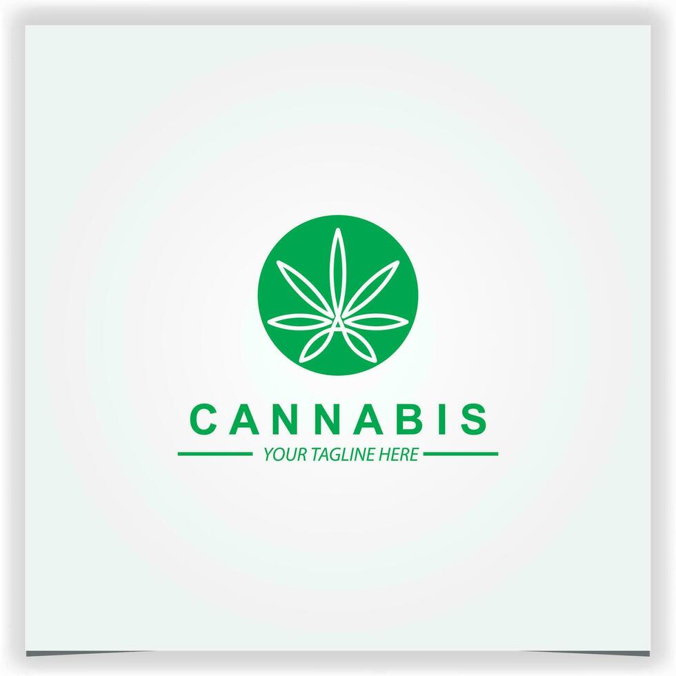 vector inicial letra un canabis marijuana cbd logo prima elegante modelo vector eps 10