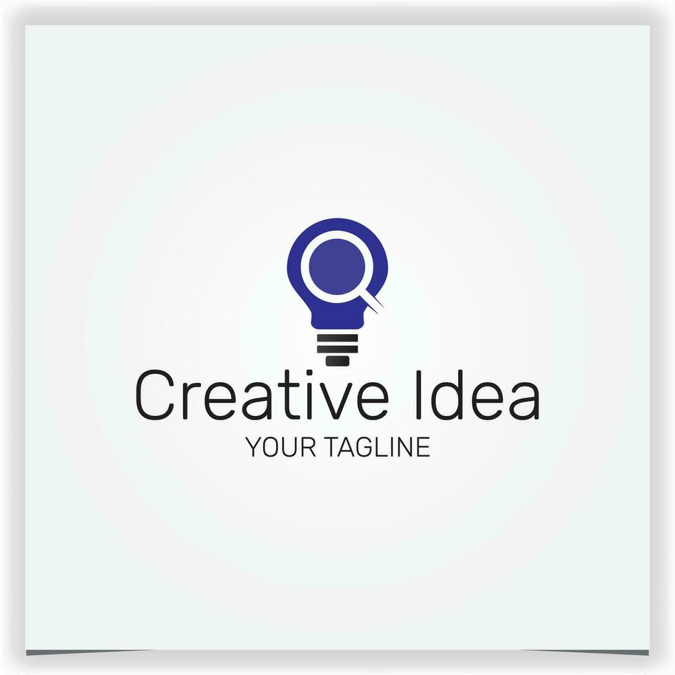 Vector search bulb idea logo creative premium elegant template vector eps 10