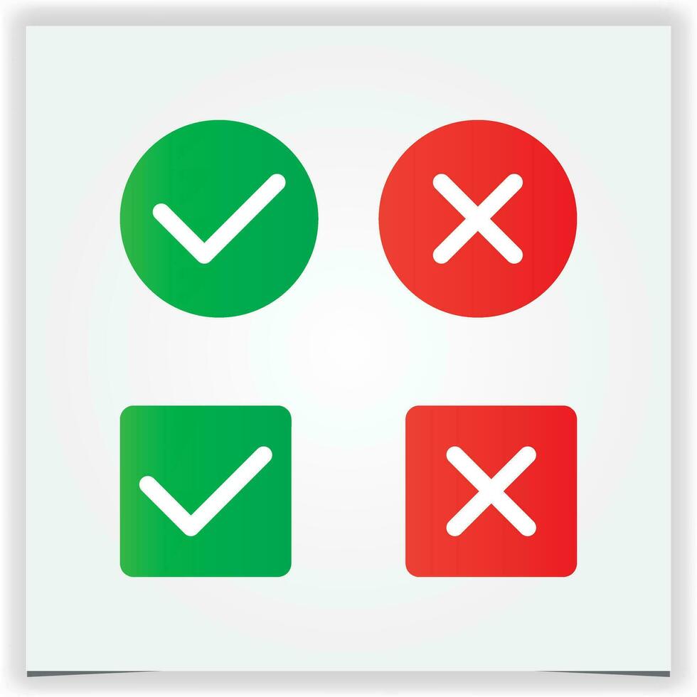 Vector true and false icon set premium template vector eps 10