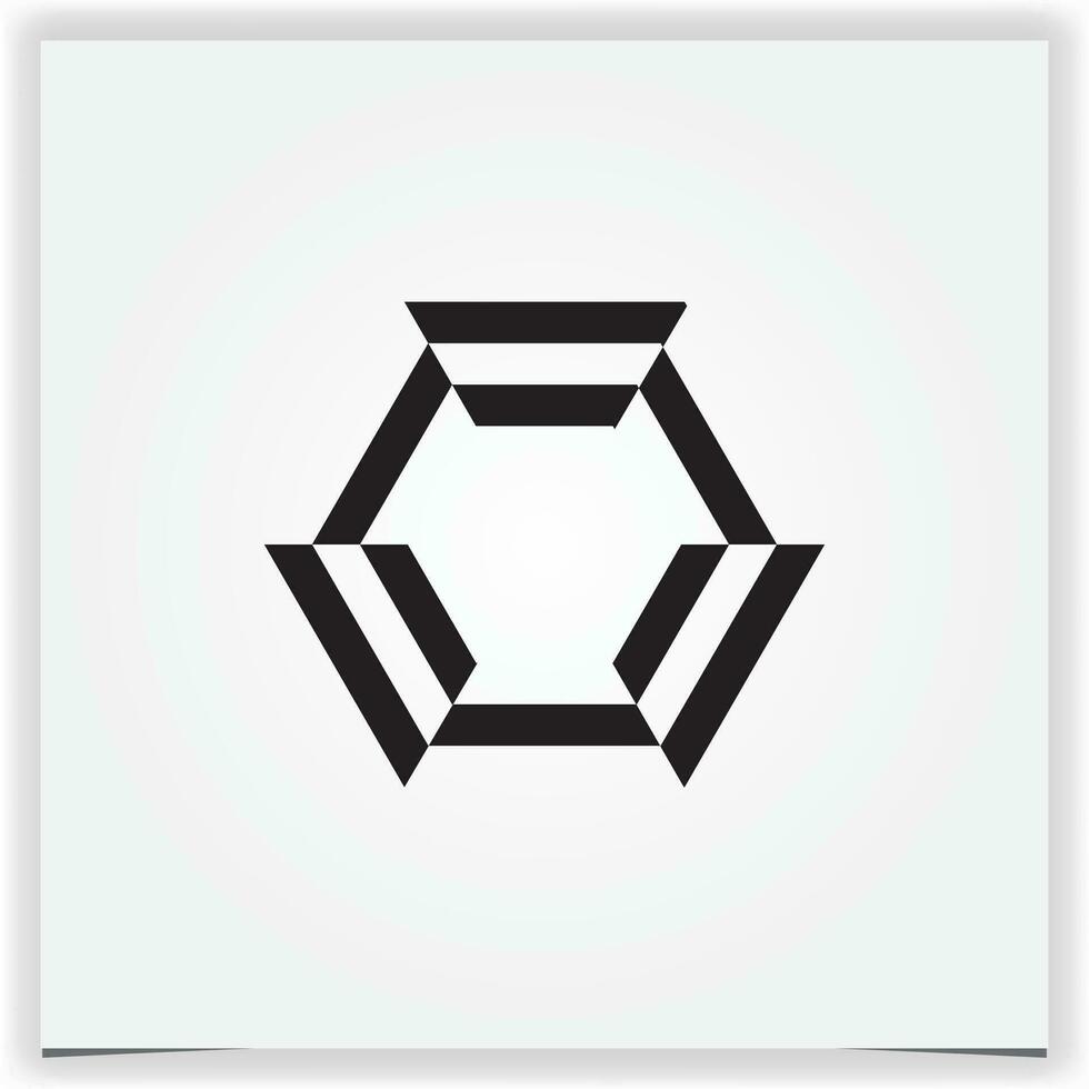 vector logo with modern unique and clean abstract shapes hexagon logo premium elegant template vector eps 10