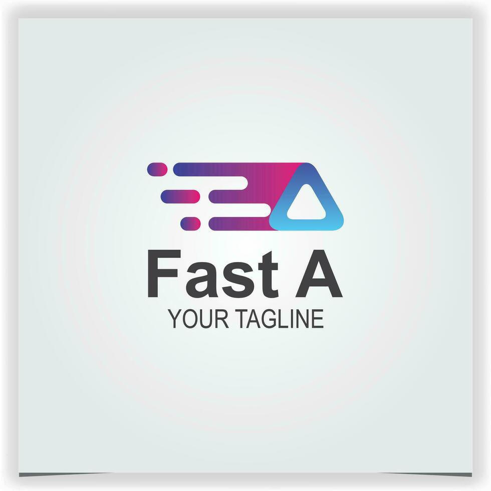 rápido letra un logo mejor para entrega logo prima elegante modelo vector eps 10