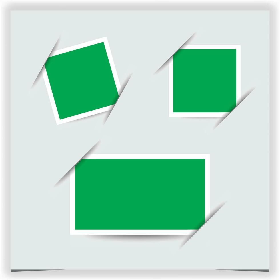 Vector template for your photos isolated on gray background premium illustration template vector eps 10
