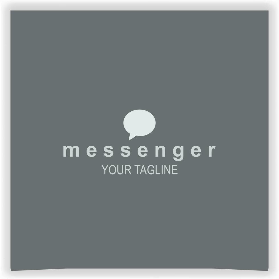 simple messenger chat logo premium elegant template vector eps 10