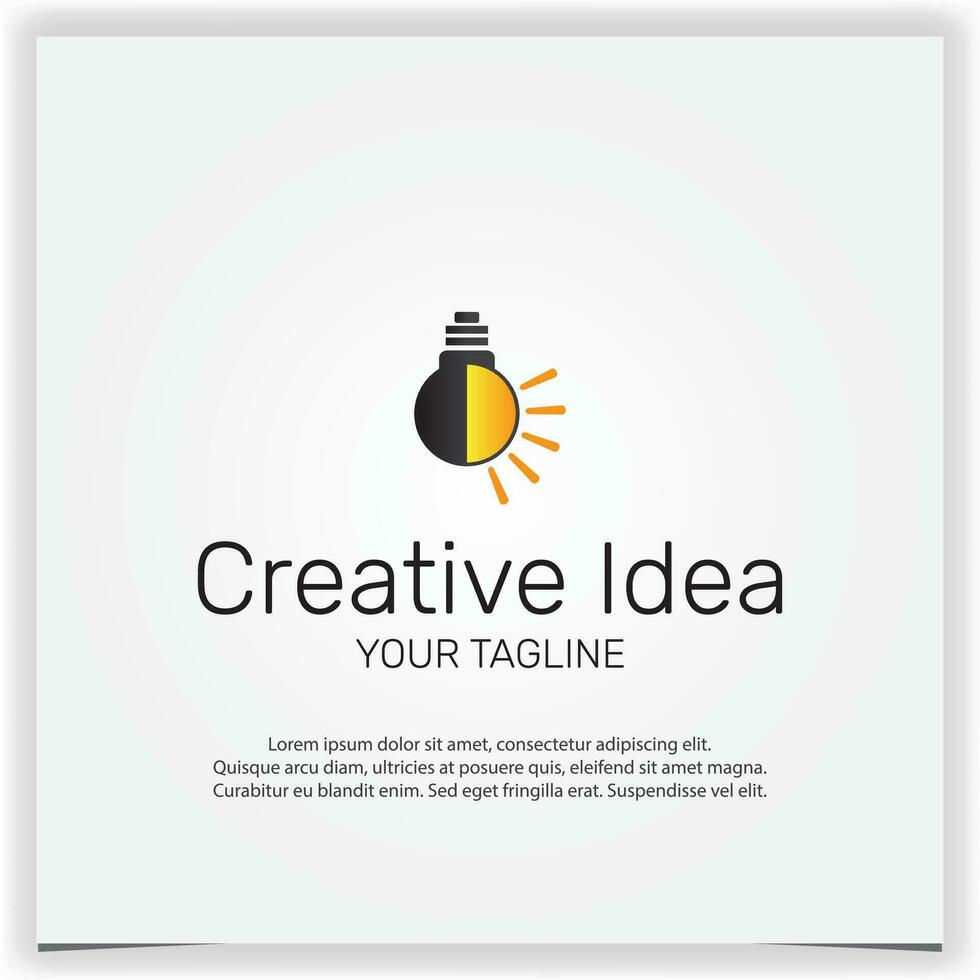 modern light bulb logo design creative premium elegant template vector eps 10