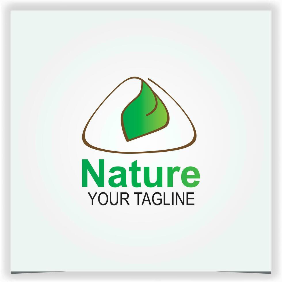 nature leaf triangle logo premium elegant template vector eps 10