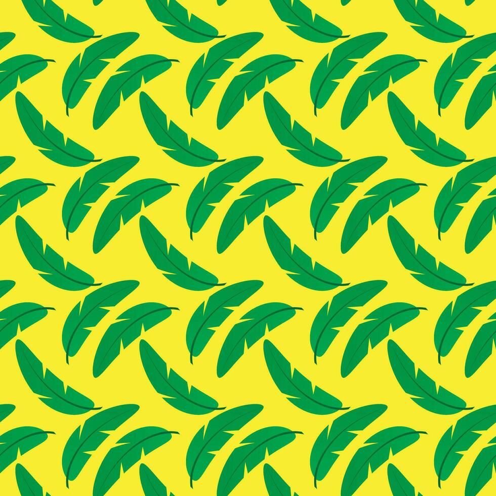 plátano hojas floral sin costura pettern antecedentes diseño vector