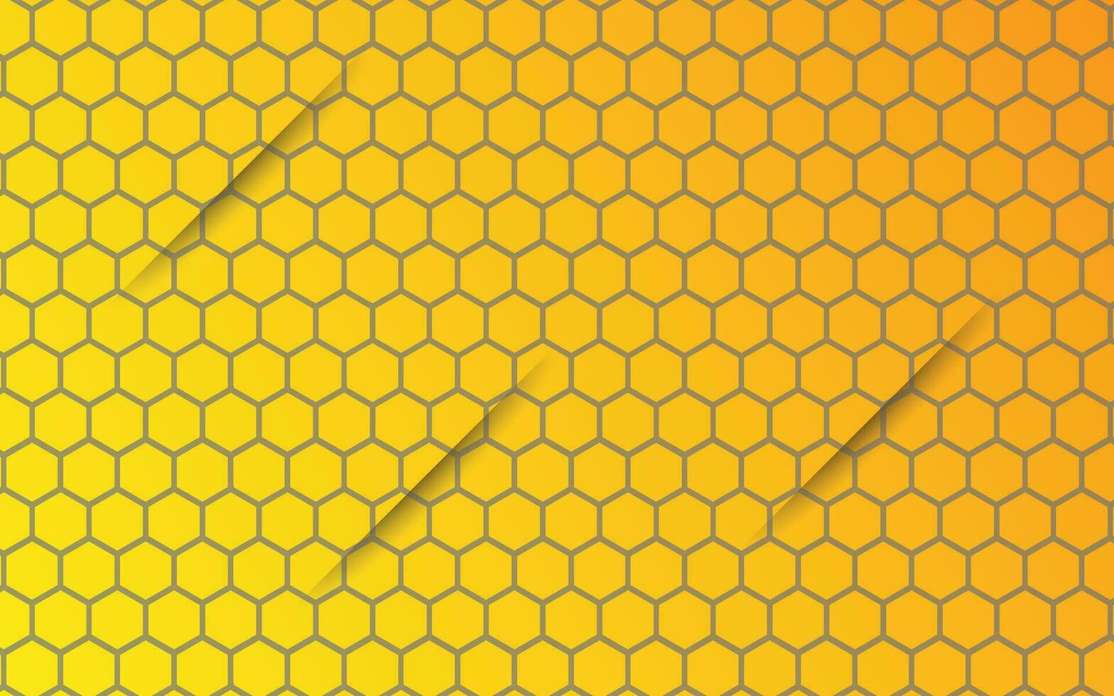 yellow hexagon abstract background premium design vector