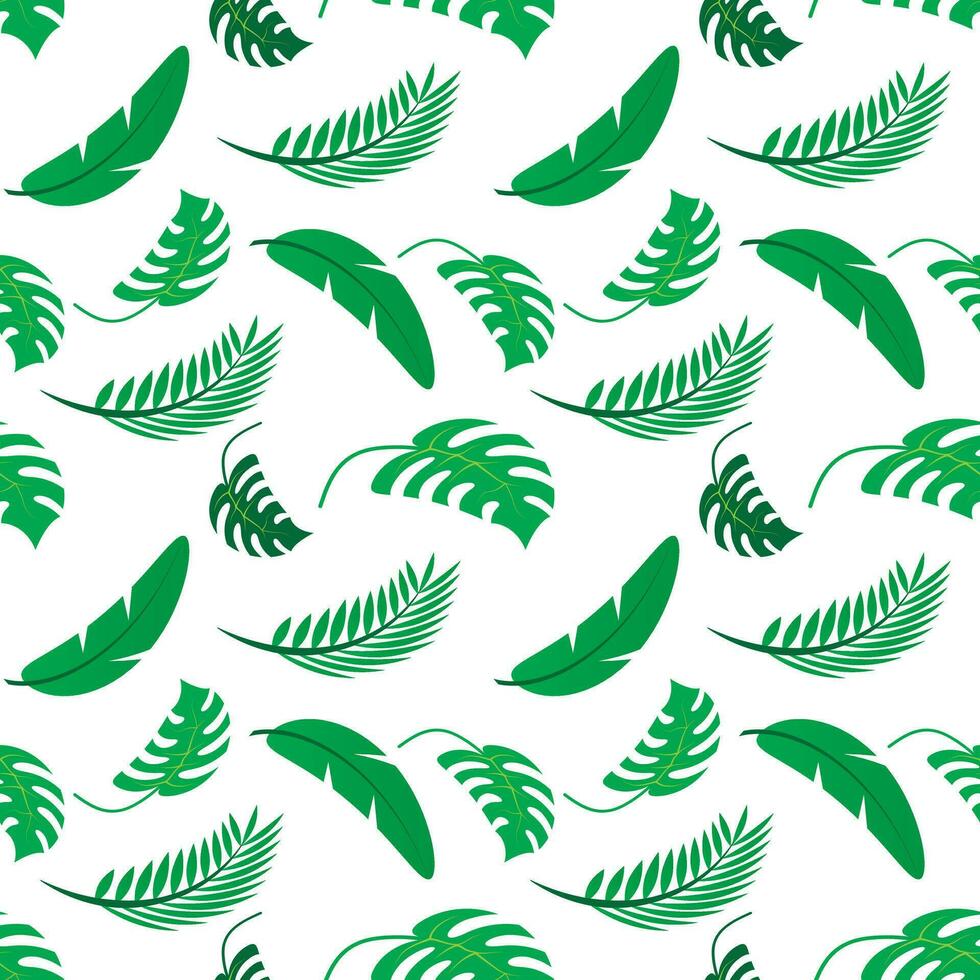 leaves floral seamless pettern background design vector
